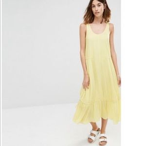 Warehouse tiered midi dress
